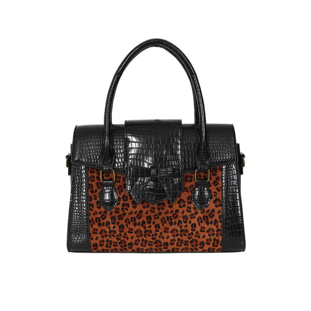 Banned - Sheena Leopard Handtas - Bruin